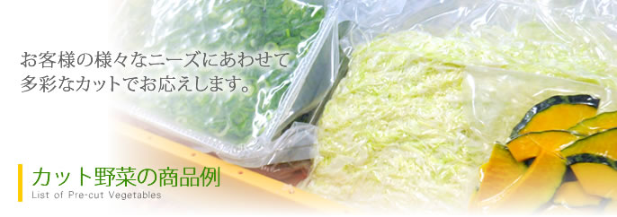 カット野菜の商品例